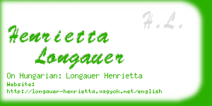 henrietta longauer business card